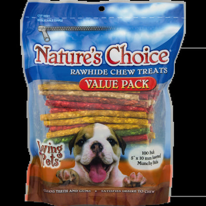 Loving Pets  Rawhide Chew Treats for Dogs, 100.0 PACK
