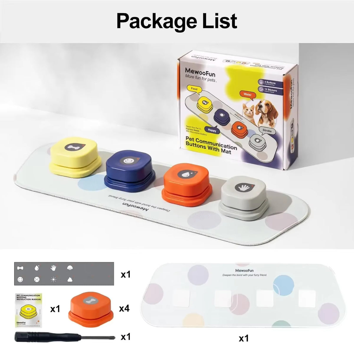 TalkiPaws Smart Button Set – Teach Your Pet to Speak with a Paw