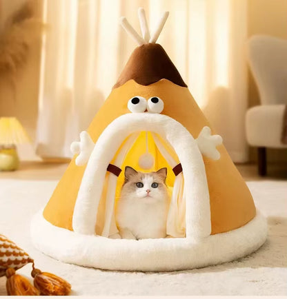 CozyPaws Tent Nest – All-Season Hideaway Bed for Dogs and Cats