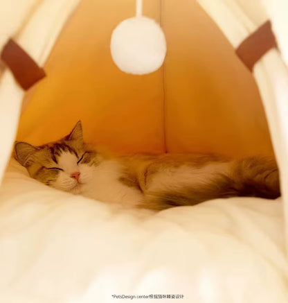 CozyPaws Tent Nest – All-Season Hideaway Bed for Dogs and Cats