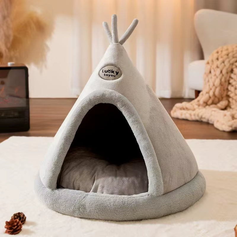 CozyPaws Tent Nest – All-Season Hideaway Bed for Dogs and Cats