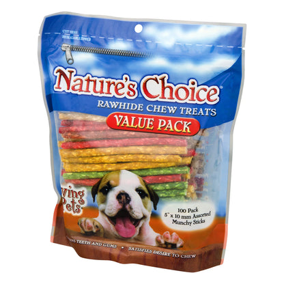 Loving Pets  Rawhide Chew Treats for Dogs, 100.0 PACK